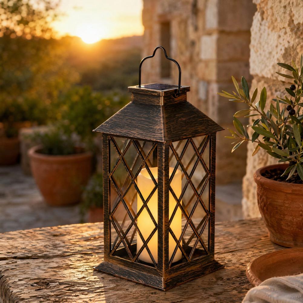 Solar Garden Light - Lanterna Solar Retrô, Lanterna Solar para