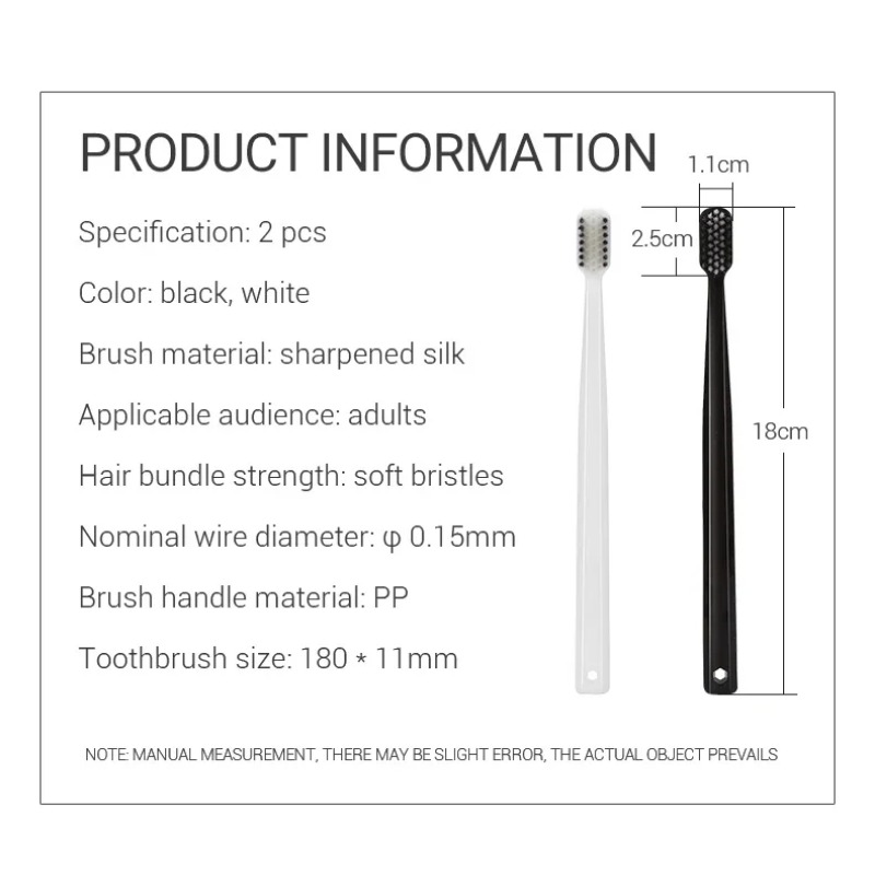 Bamboo Toothbrush - Conjunto de Escovas de Dente de