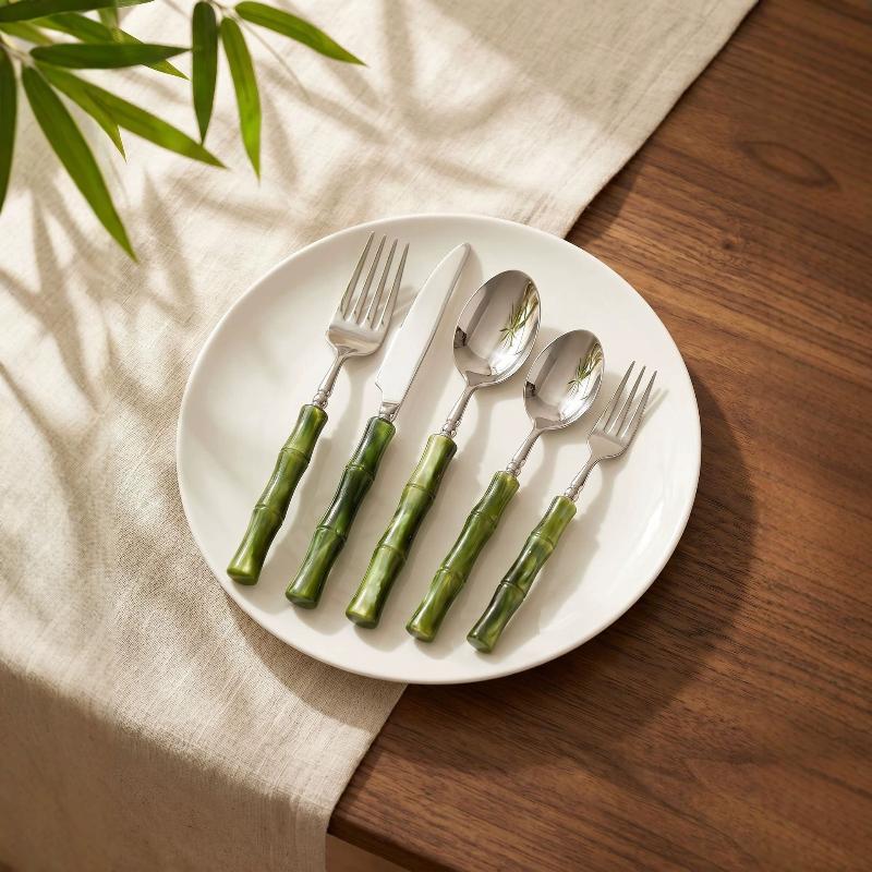 Bamboo Cutlery - Talheres de Acrílico com Cabo de