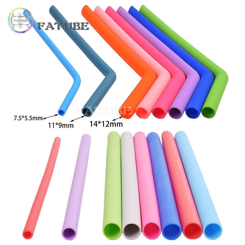10PCS Canudos de Silicone Fatu - Reusable Straw avaliação e preço