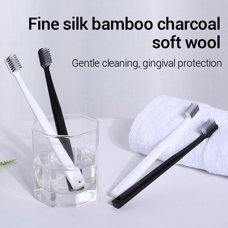 10 peças escova de carvão de b - Bamboo Toothbrush avaliação e preço