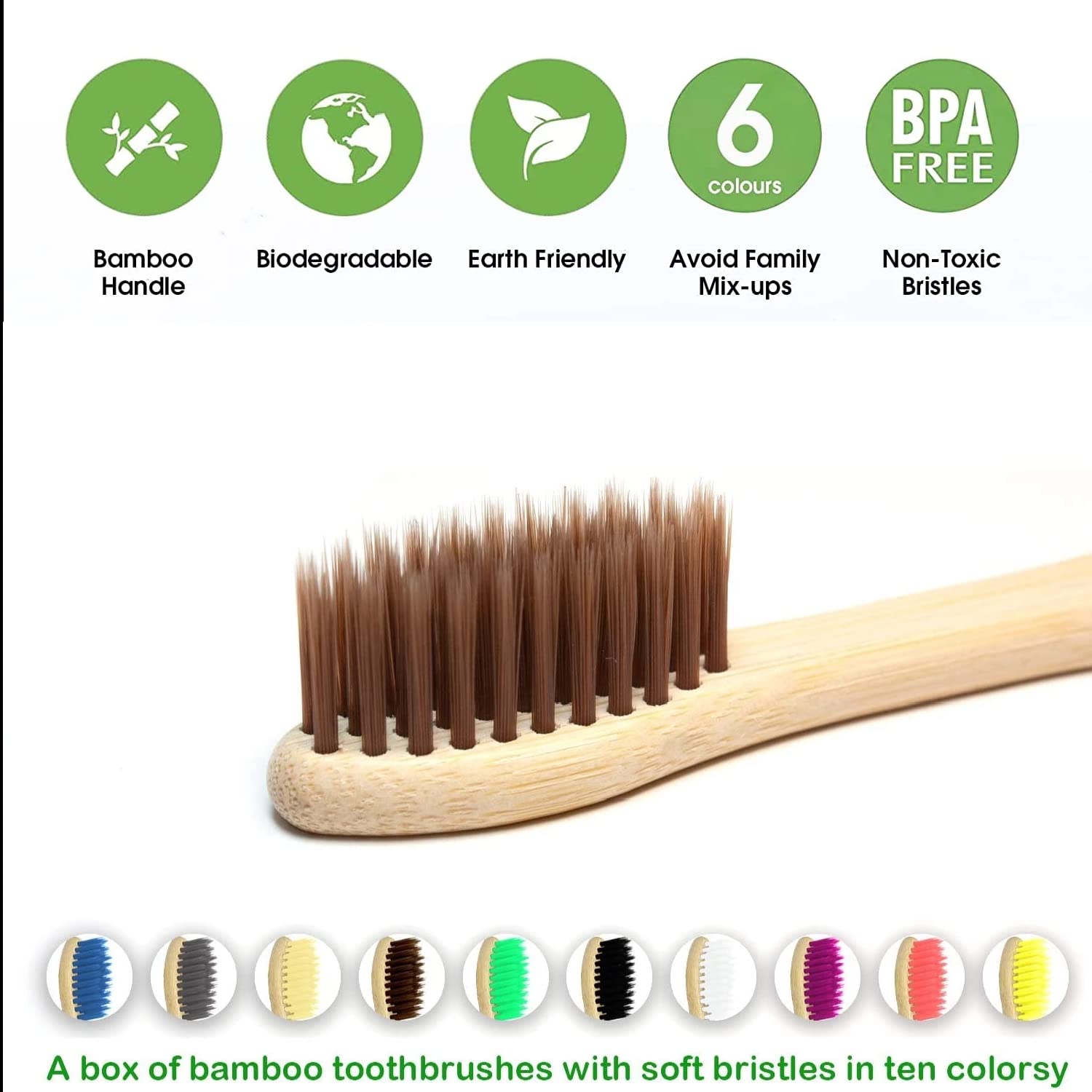 Pacote com 10 Escovas de Dente - Bamboo Toothbrush avaliação e preço