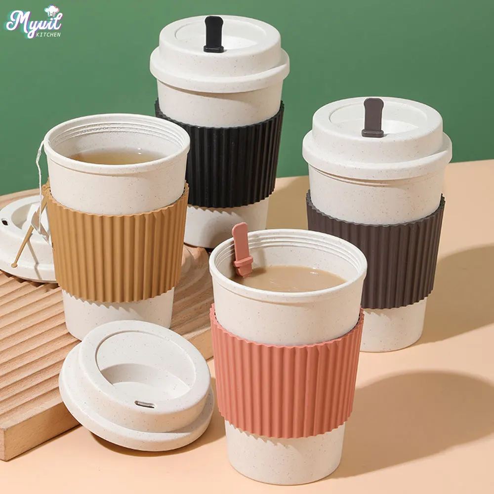 Xícaras de café com tampas, 45 - Reusable Straw avaliação e preço